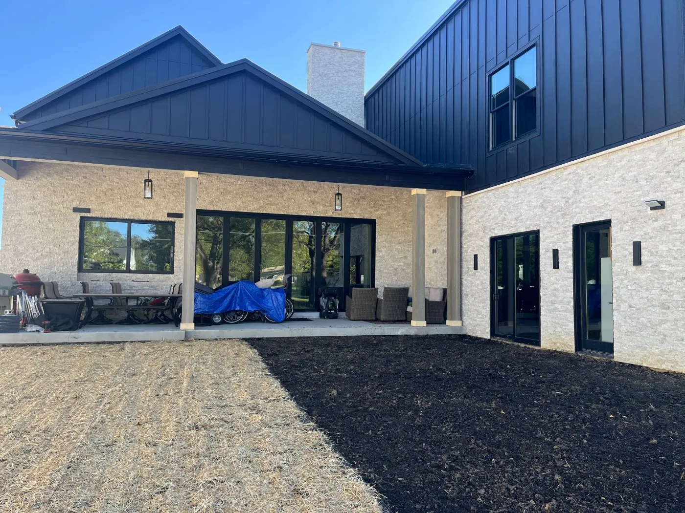 Fiber cement siding installed on a Laurel Lakes home